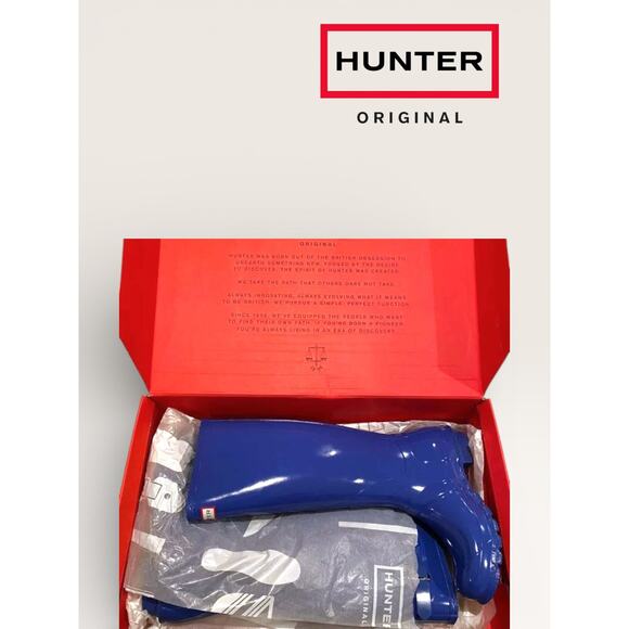 NIB Hunter Original Tall Rain Boots WFT1000RGL Bright Cobalt Women’s 8 - Picture 4 of 5